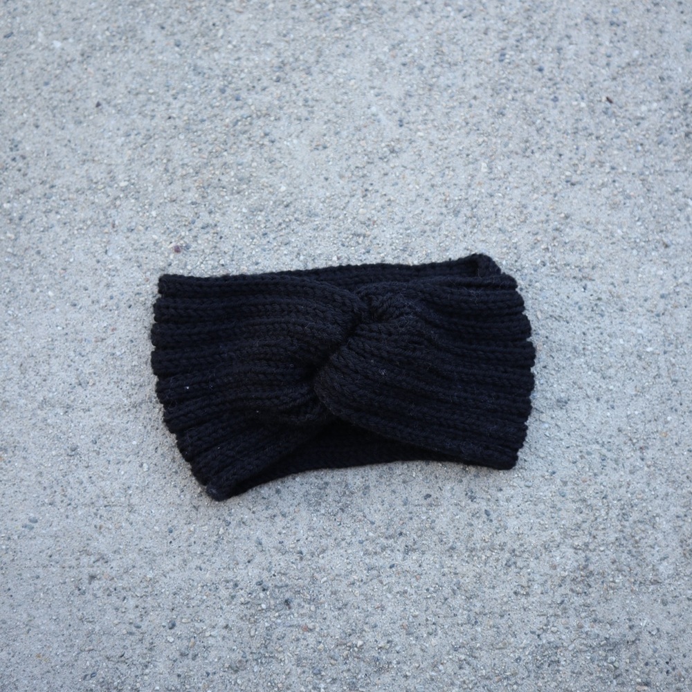 Black Knitted Headband